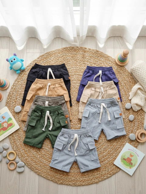 Curva surtida- Short bengalina bebe cargo - comprar online