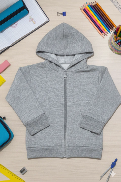 Curva surtida- Campera rustica escolar gris bebe premium