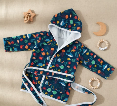 Bata salida de baño estampada bebe - comprar online