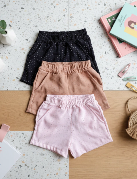 Short lino cey con stras niña - comprar online