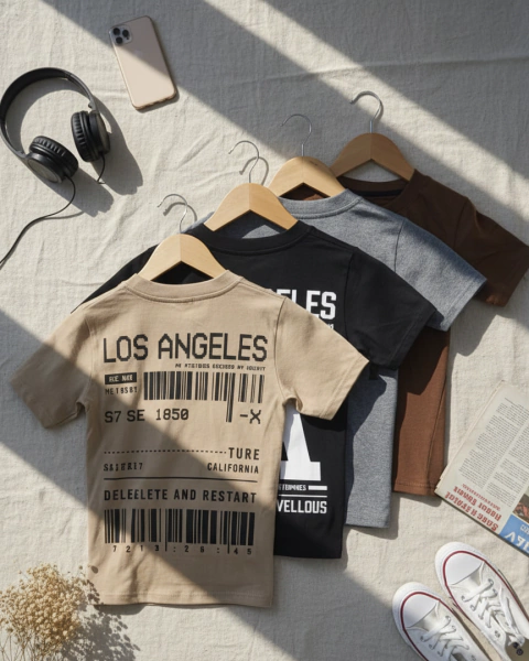 Curva- Remera mc doble estampa letras niño premium - comprar online