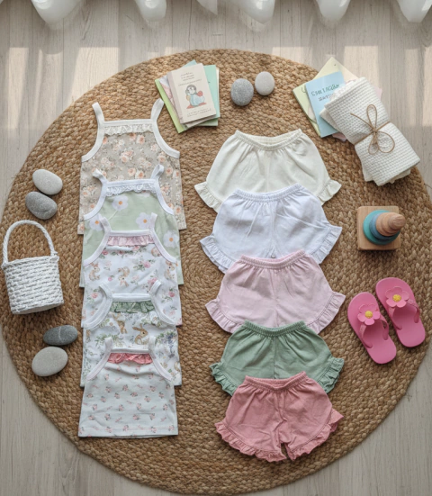 Curva surtida- Conjunto viena beba jersey y rib estampado - comprar online