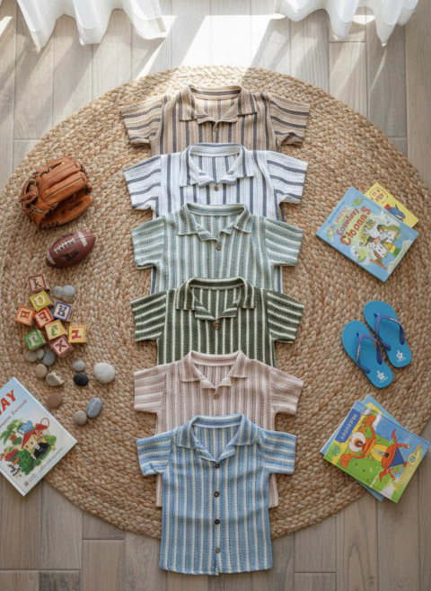 Camisa crochet calado niño - comprar online