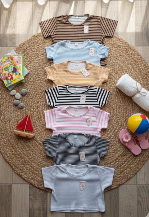 Curva surtida- Remera morley rayada niña - comprar online