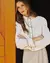 CAMISA CROPPED TWILL DET ALF MESCLA KARMANI