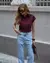 CAMISA CROPPED TRICOLINE KARMANI