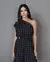 BLUSA LINHO XADREZ UM OMBRO COM FAIXA - comprar online