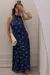 VESTIDO CREPE BORDADO GOLA FAIXA LONGA KARMANI - comprar online