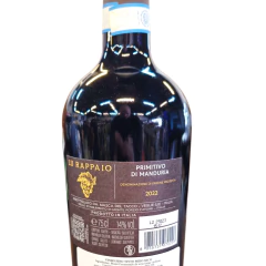 Vinho Tinto Italiano Lu Rappaio Primitivo di Manduria - Masca del Tacco 750ml na internet