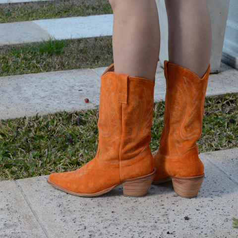 Bota tex gamuza Naranja