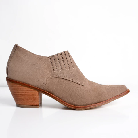 Botineta Marron claro gamuza