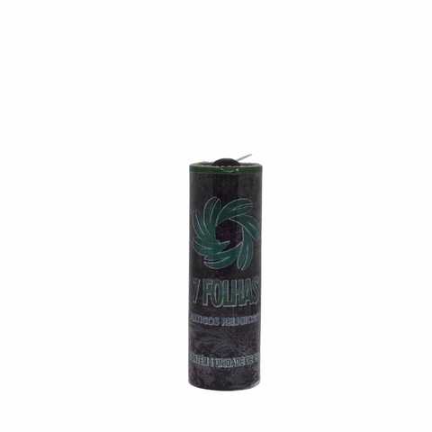 Vela de 7 dias roxa 250g marca 7 Folhas, para espiritualidade e transmutação de energias densas.