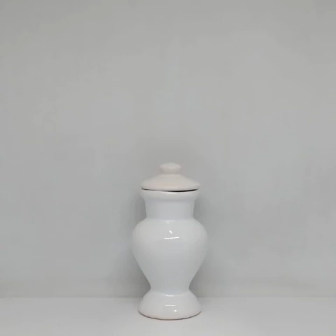 Quartinha Louça Branca Sem Alça Pequena