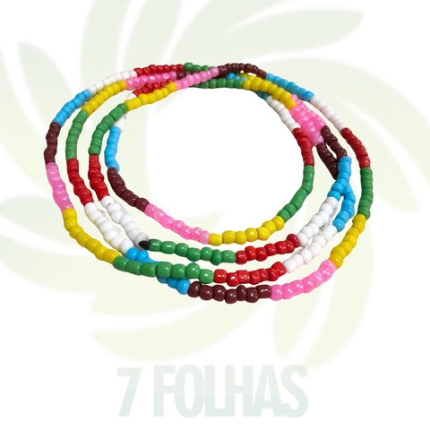 Guia Fio de Conta 7 Linhas da Umbanda Sem Firma - Miçanga Leitosa