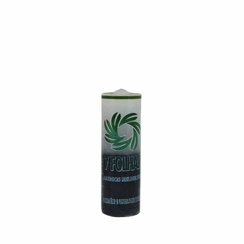Vela de 7 dias Branca e Preta 250g – visão frontal do produto.