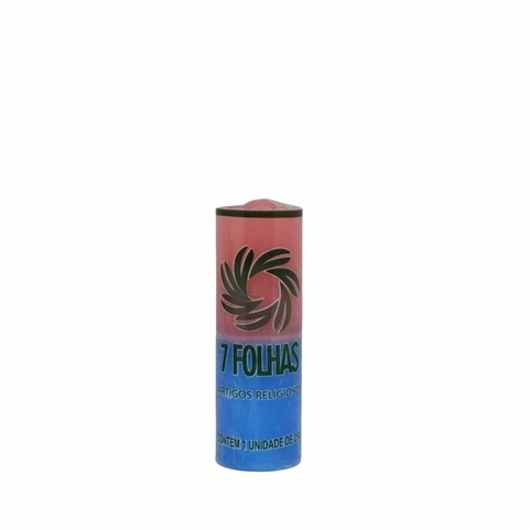 Vela de 7 dias rosa e azul 250g para Erês Cosme e Damião