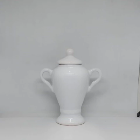 Quartinha Louça Branca com Alça Média