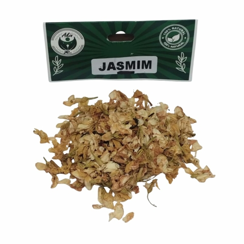 Flores de Jasmim desidratadas para banhos espirituais de equilíbrio emocional – Loja 7 Folhas