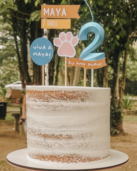 Topo de bolo com vela