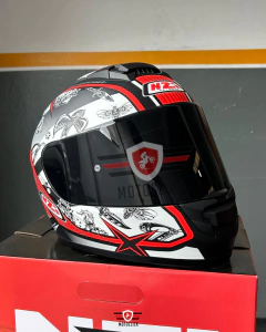 EURUS 2 KOMET BLACK & RED MATT TINTED + VISOR DE REGALO