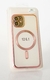 Funda Magsafe Transparente Metalizada - iPhone 12 Rosa