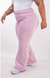 CALÇA FEMININA PLUS SIZE - WIDE LEG ROSA BEBÊ na internet