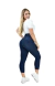 Imagem do Calça Jeans Feminina - Capri Cinto Faixa Removível