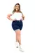 Imagem do Shorts Jeans Feminino - Meia Coxa 2 Botões Índigo
