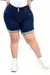 Shorts Jeans Feminino - Meia Coxa 2 Botões Índigo - loja online