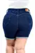 Shorts Jeans Feminino - Meia Coxa 2 Botões Índigo - comprar online