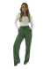 CALÇA PANTALONA VERDE MILITAR - CAIMENTO SOLTINHO - comprar online