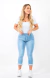 Calça Jeans Feminina - Extreme Power Comfy Capri Clara - comprar online