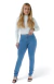 CALÇA JEANS FEMININA - RETA ESTILO ALFAIATARIA PISCINE