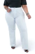 CALÇA JEANS PLUS SIZE - WIDE LEG BRANCA SUPER WHITE - comprar online
