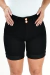 Shorts Jeans Feminino - Meia Coxa 2 Botões Preto