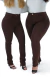 CALÇA JEANS FEMININA - RETA ELEGANCE COFFEE na internet