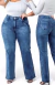 CALÇA JEANS PLUS SIZE - WIDE LEG LAZULLI - BEIDÊ