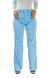 CALÇA JEANS FEMININA - WIDE LEG AZUL BEBÊ - comprar online
