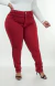 CALÇA JEANS PLUS SIZE - SKINNY VERMELHO INTENSO - comprar online