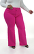 CALÇA JEANS PLUS SIZE - WIDE LEG ROSA PINK - comprar online