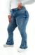 CALÇA JEANS PLUS SIZE PARA BAIXINHAS - FLARE LAZULLI BOTÕES FORRADOS na internet