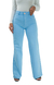 CALÇA JEANS FEMININA - WIDE LEG AZUL BEBÊ na internet