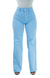 CALÇA JEANS FEMININA - WIDE LEG AZUL BEBÊ - loja online