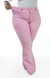 CALÇA JEANS PLUS SIZE - FLARE ROSA BEBÊ COM BOTÕES FORRADOS - loja online