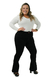 CALÇA JEANS PARA BAIXINHAS PLUS SIZE - FLARE PRETA INTENSE