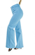 CALÇA JEANS FEMININA - WIDE LEG AZUL BEBÊ - comprar online