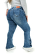 CALÇA JEANS PLUS SIZE PARA BAIXINHAS - FLARE LAZULLI BOTÕES FORRADOS - comprar online