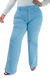 CALÇA JEANS PLUS SIZE - WIDE LEG AZUL BEBÊ - comprar online