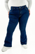 CALÇA JEANS FEMININA - FLARE PARA BAIXINHAS BOTÕES FORRADOS - BEIDÊ