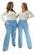 CALÇA JEANS FEMININA - WIDE LEG AZUL BEBÊ - BEIDÊ
